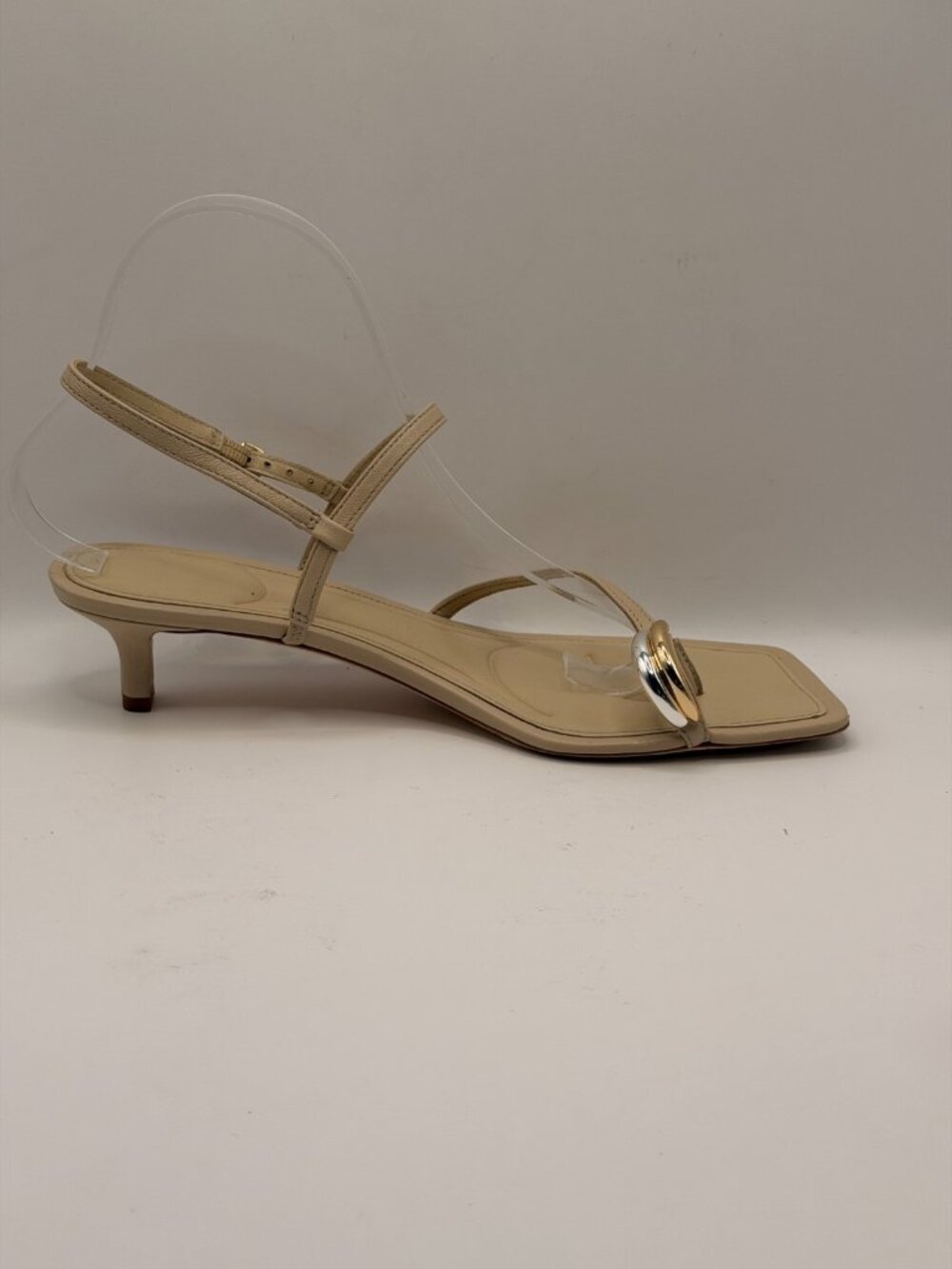 Vince Women Polli Birch Toe Ring Kitten Heel Sandal Sz 8.5 - Picture 7 of 13
